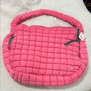 Free People Pink Quilted Shoulder Bag